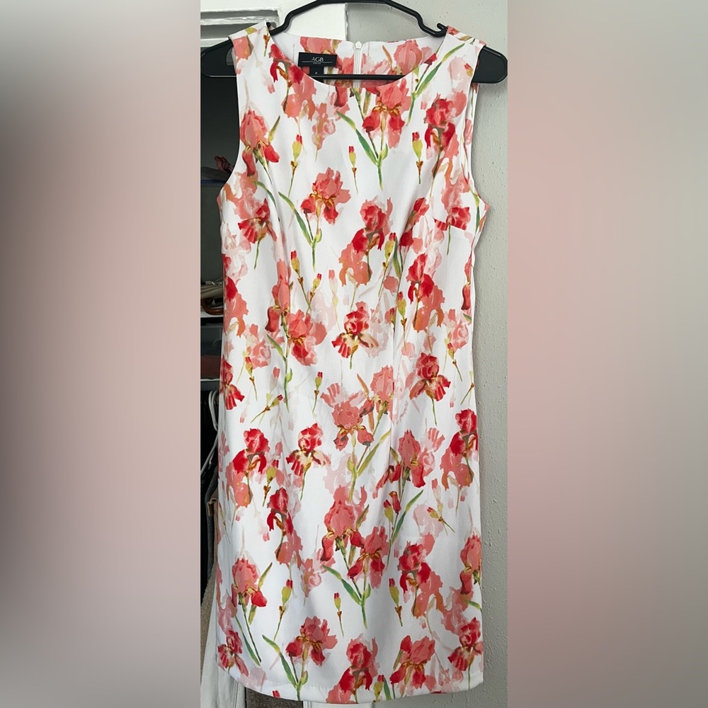 AGB Floral Mini Dress - Pink and White
